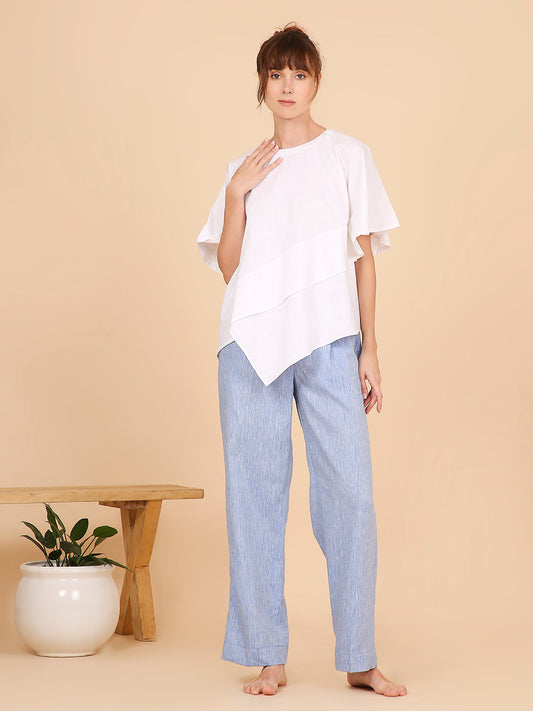 White Asym Top
