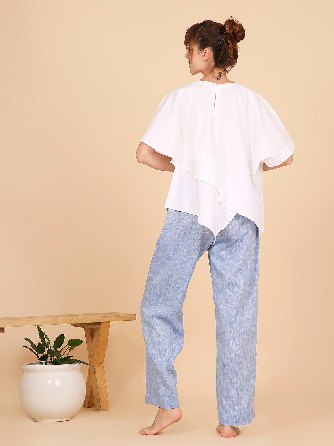 White Asym Top