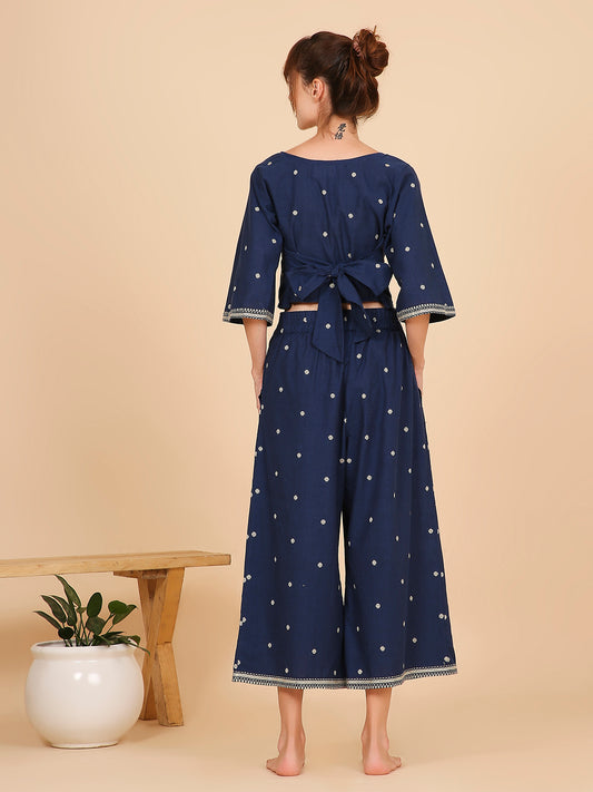 Blue Lumina Lounge Top