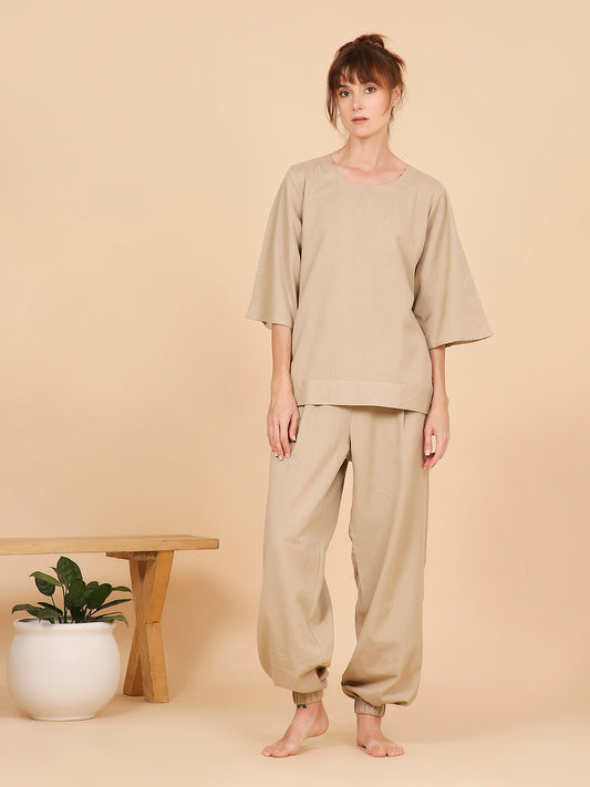 Shakti Yoga Top- Sand Whisper