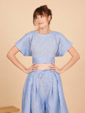 Bat Wings Set- Blue Linen