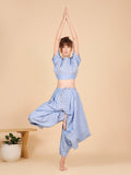 Bat Wings Pants- Blue Linen