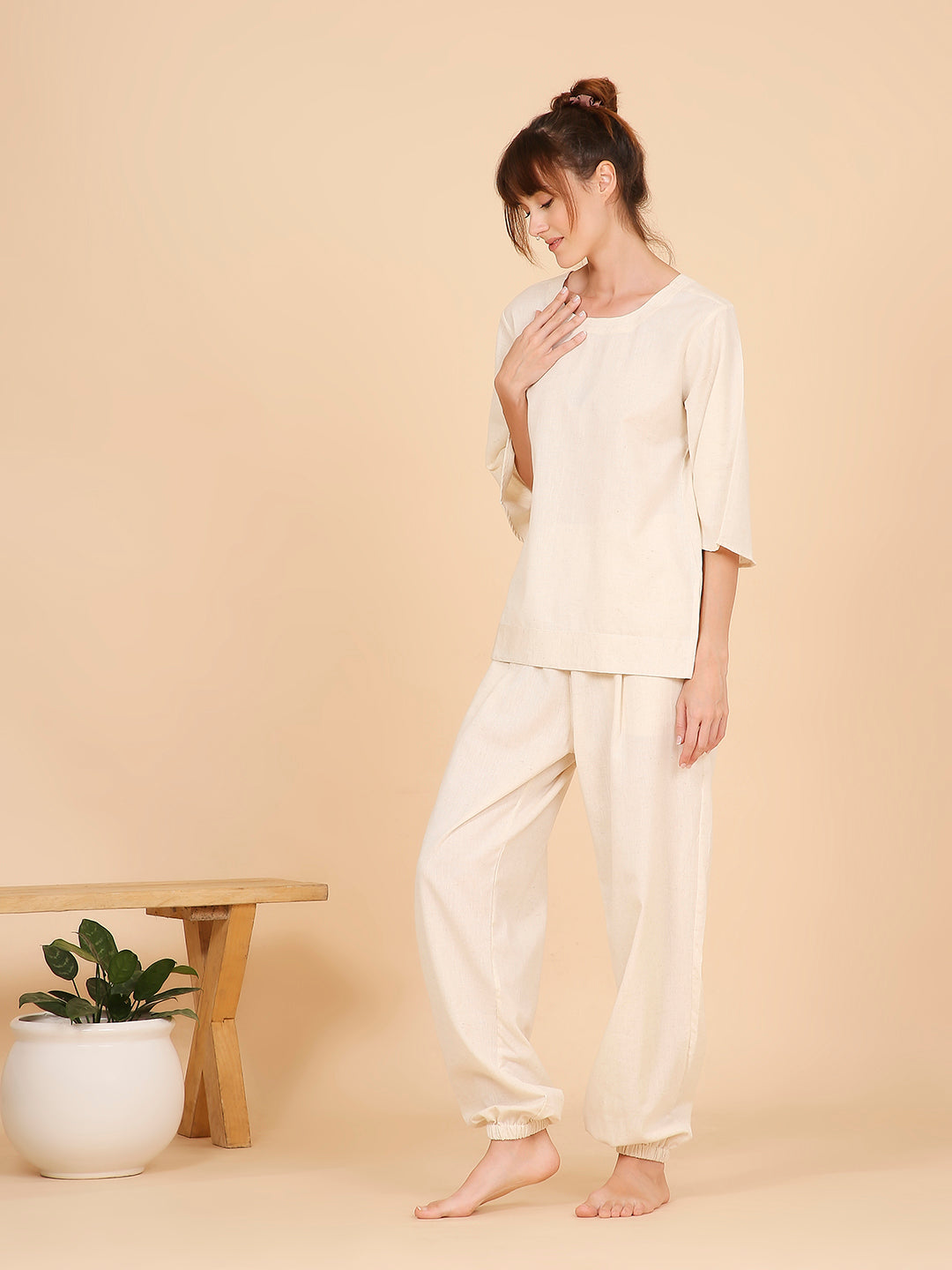 Shakti Yoga Pants- Jasmine White