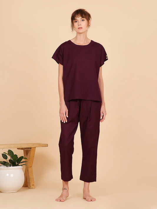 Mukti Yoga Pants- Plum Pulse