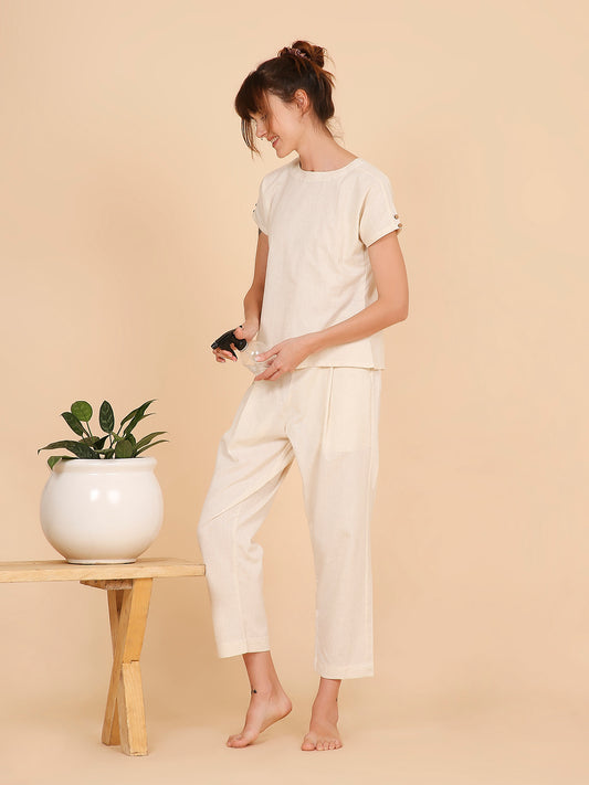 Mukti Yoga Pants- Ivory Flow