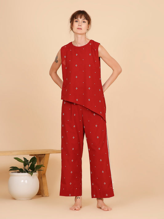Crimson Asym Top