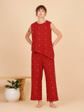Crimson Asym Top