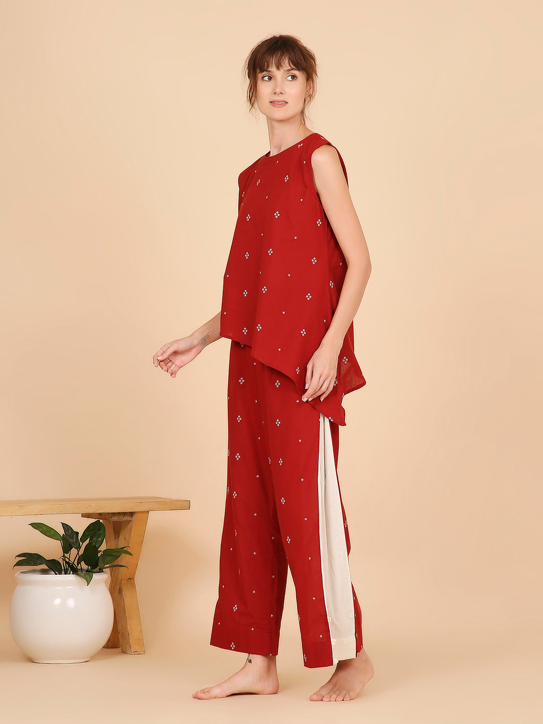 Crimson Asym Top