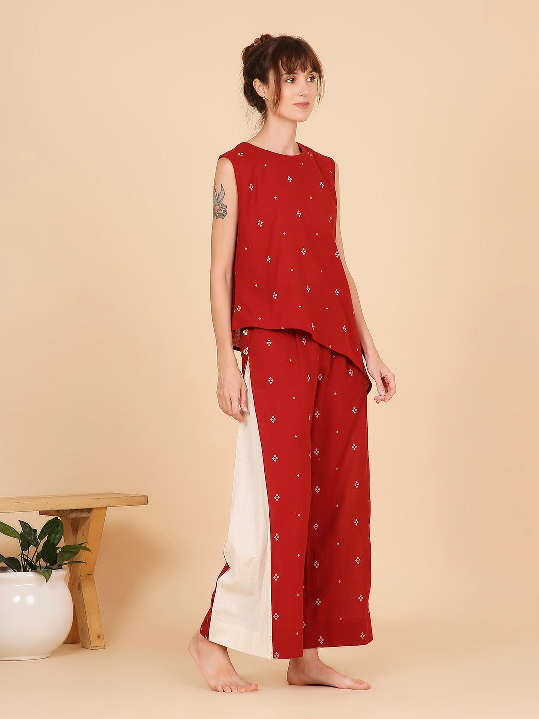 Crimson Asym Top
