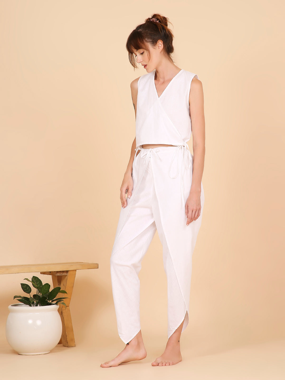 Mantra Wrap Top - White