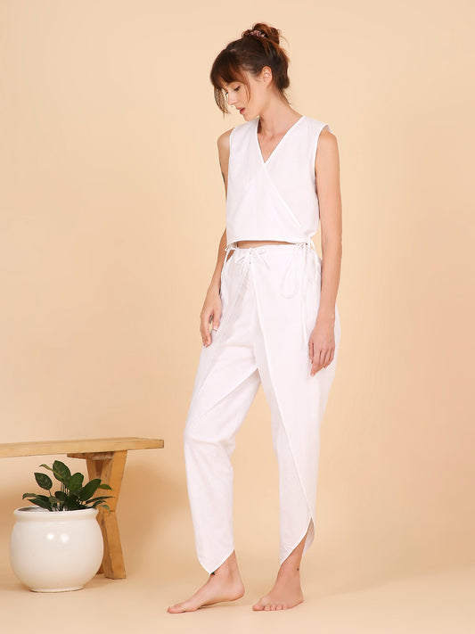 Mantra Wrap Top - White
