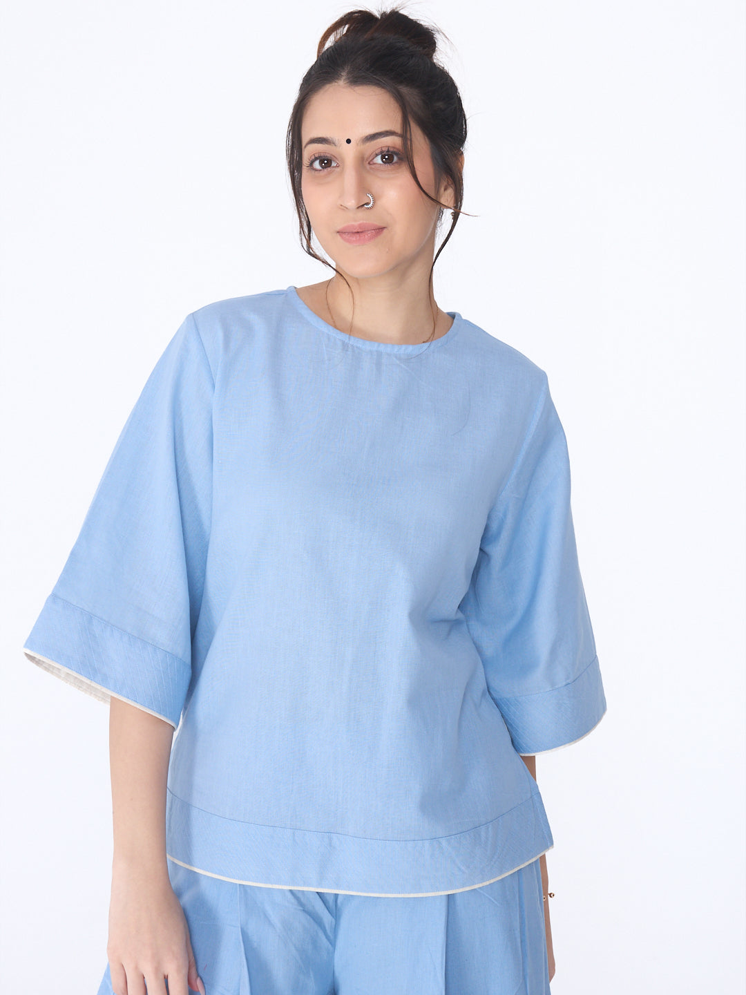 Shakti 2.0 Complete Women Cotton Yoga Set| Powder Blue