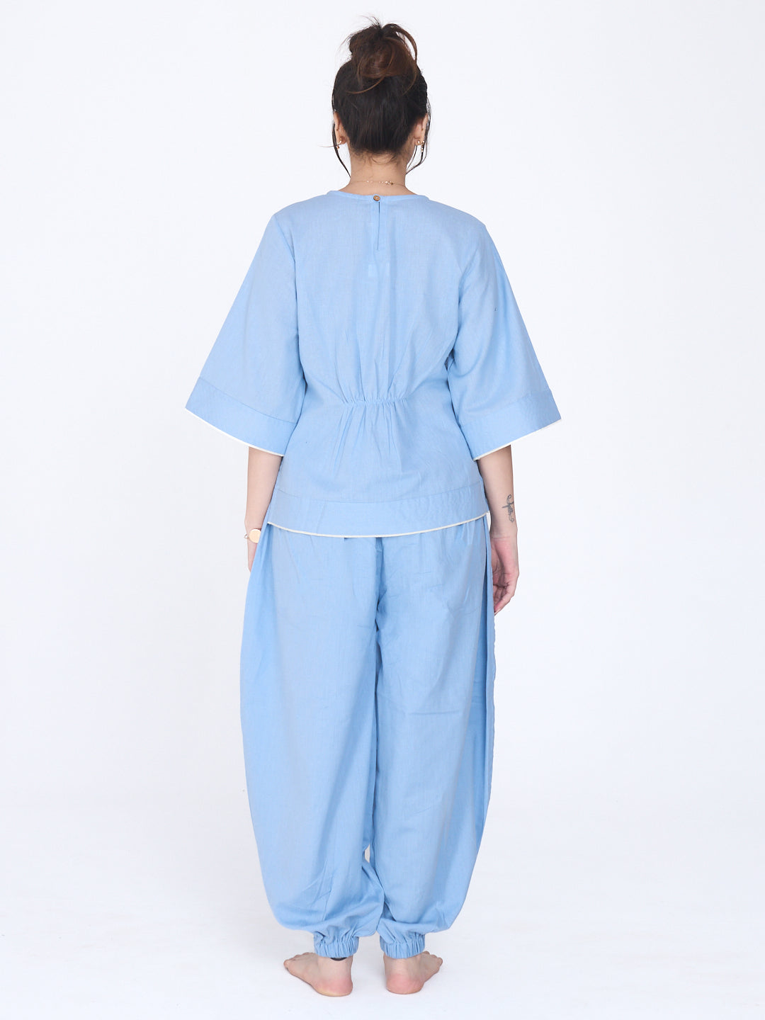 Shakti 2.0 Complete Women Cotton Yoga Set| Powder Blue