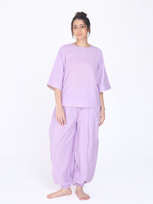 Shakti 2.0 Complete Women Cotton Yoga Set| Lavender