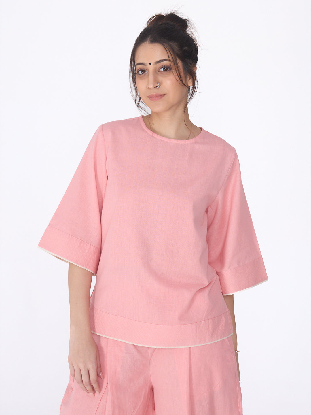 Shakti 2.0 Complete Women Cotton Yoga Set| Peach