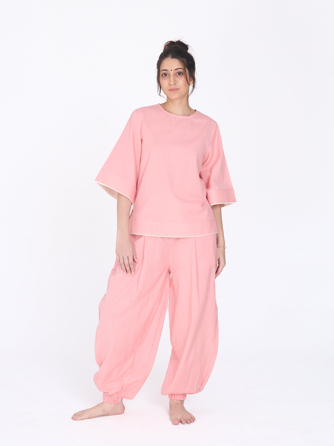 Shakti 2.0 Complete Women Cotton Yoga Set| Peach