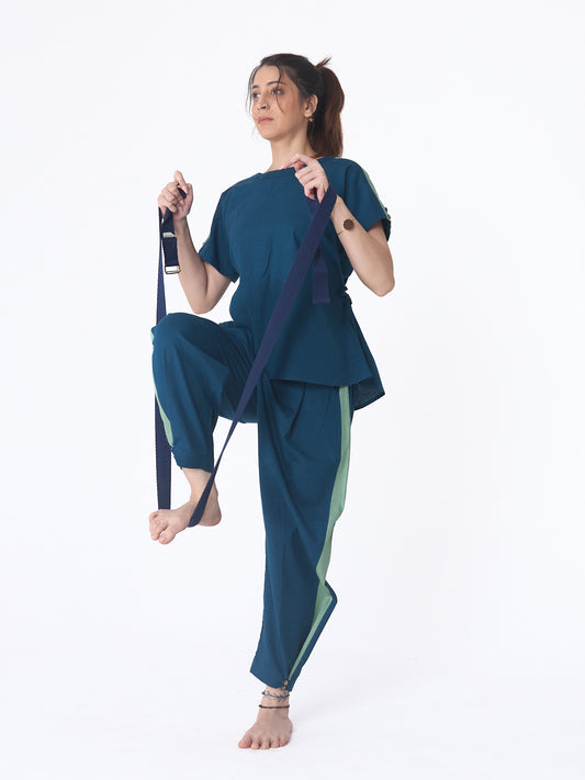 Mukti 2.0 Complete Cotton Yoga Set for Women | Teal