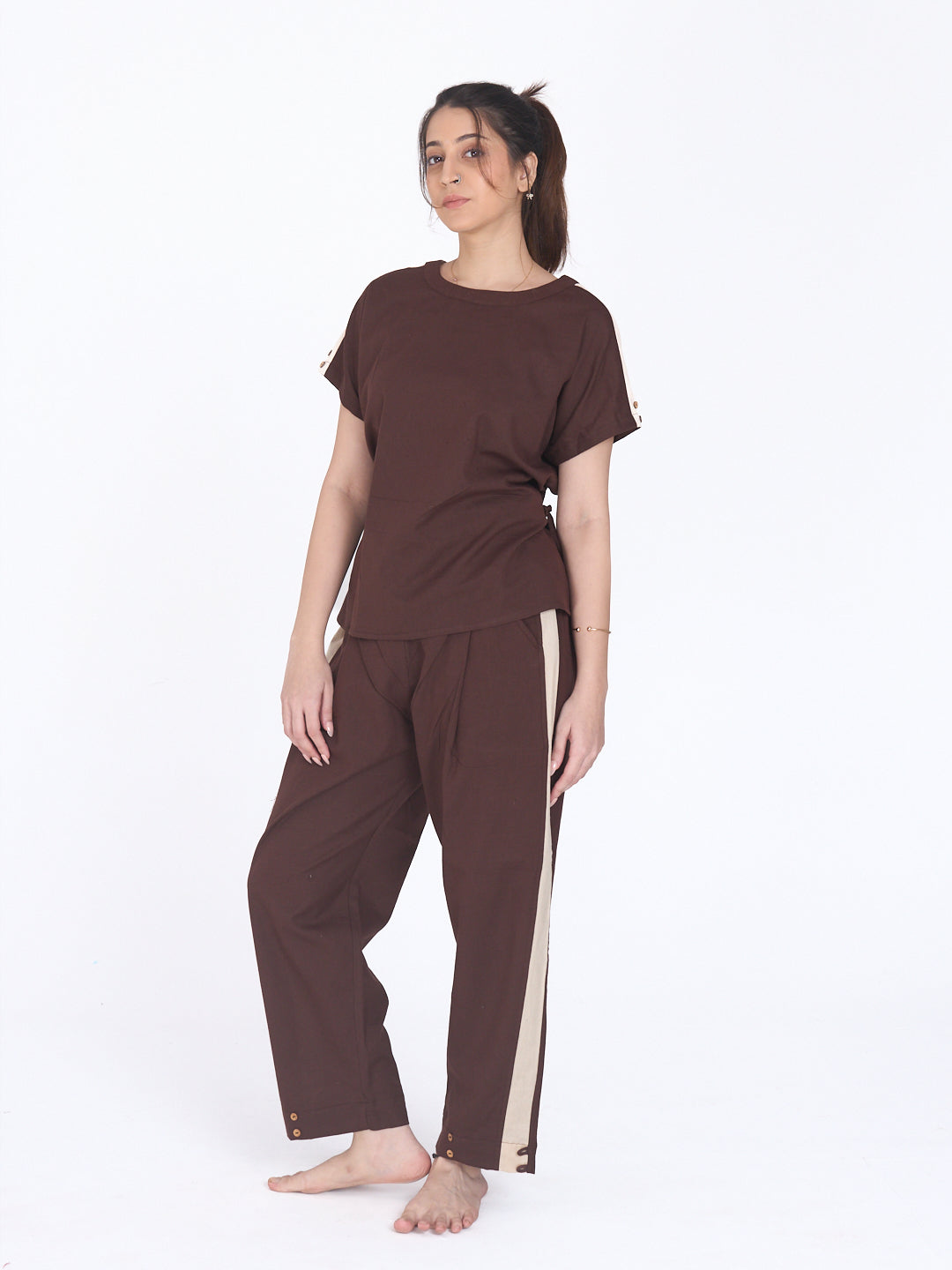 Mukti 2.0 Complete Cotton Yoga Set for Women | Brown