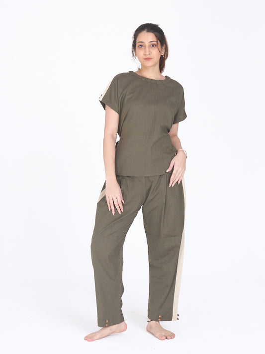 Mukti 2.0 Complete Cotton Yoga Set for Women | Olive