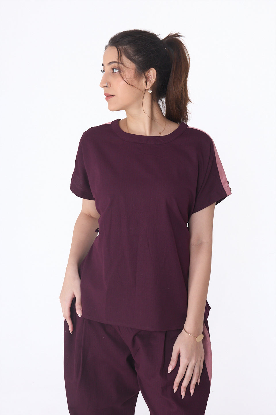 Mukti 2.0 Complete Cotton Yoga Set for Women | Plum and Rose