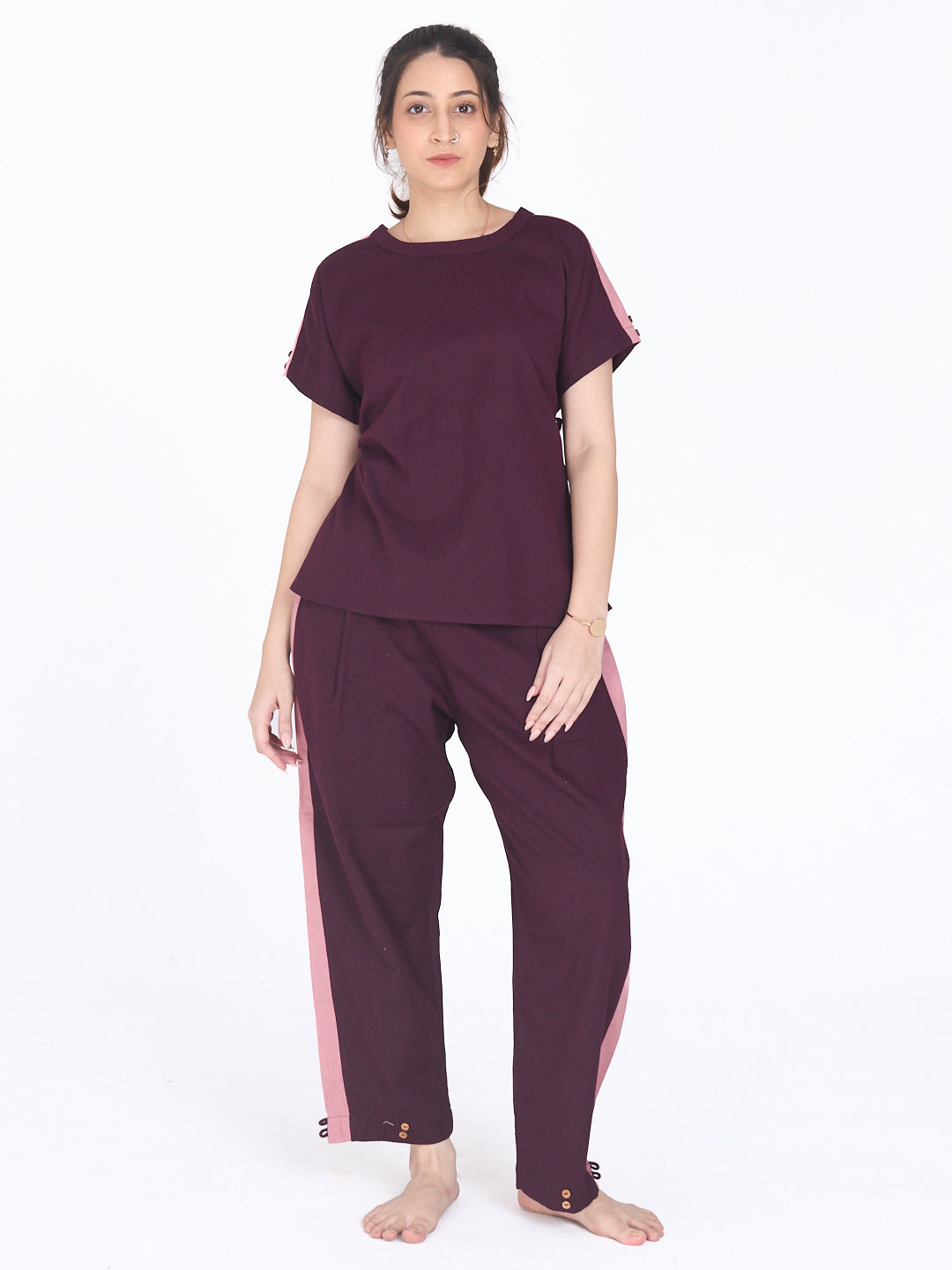 Mukti 2.0 Complete Cotton Yoga Set for Women | Plum and Rose