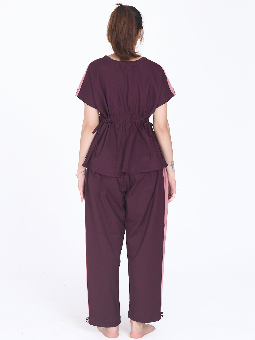 Mukti 2.0 Complete Cotton Yoga Set for Women | Plum and Rose