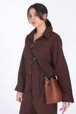 Dayflow 100% Cotton Shirt & Wide-Leg Pants Co-ord Set | Chocolate Brown