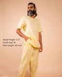 Cotton Yoga Set for Men- Butter Yellow | Veer