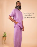 Cotton Yoga Set for Men- Lavender | Veer