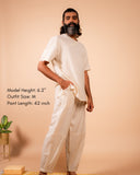 Cotton Yoga Set for Men- Off White | Veer
