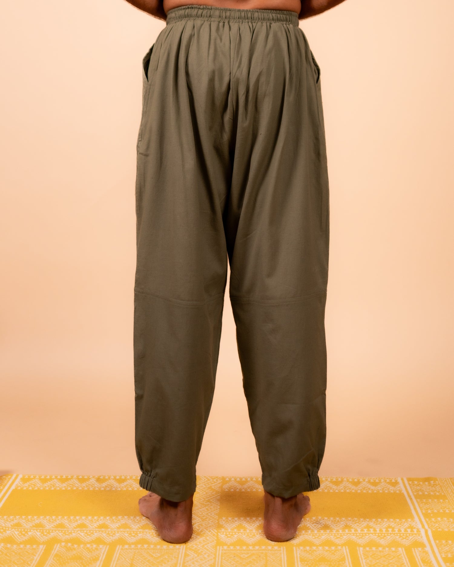 Cotton Yoga Set for Men- Olive Green | Veer