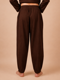 Cotton Yoga Mandarin Collar Set for Men- Brown | Tejas