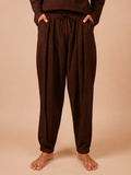 Cotton Yoga Pleated Pants for Men- Brown | Tejas