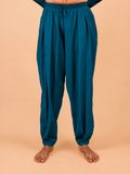 Cotton Yoga Pleated Pants for Men- Sea Blue | Tejas