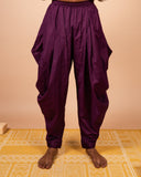 Unisex Cotton Dhoti Yoga Pants- Plum | Sutra
