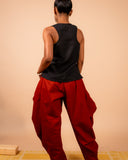 Unisex Cotton Dhoti Yoga Pants- Rust | Sutra
