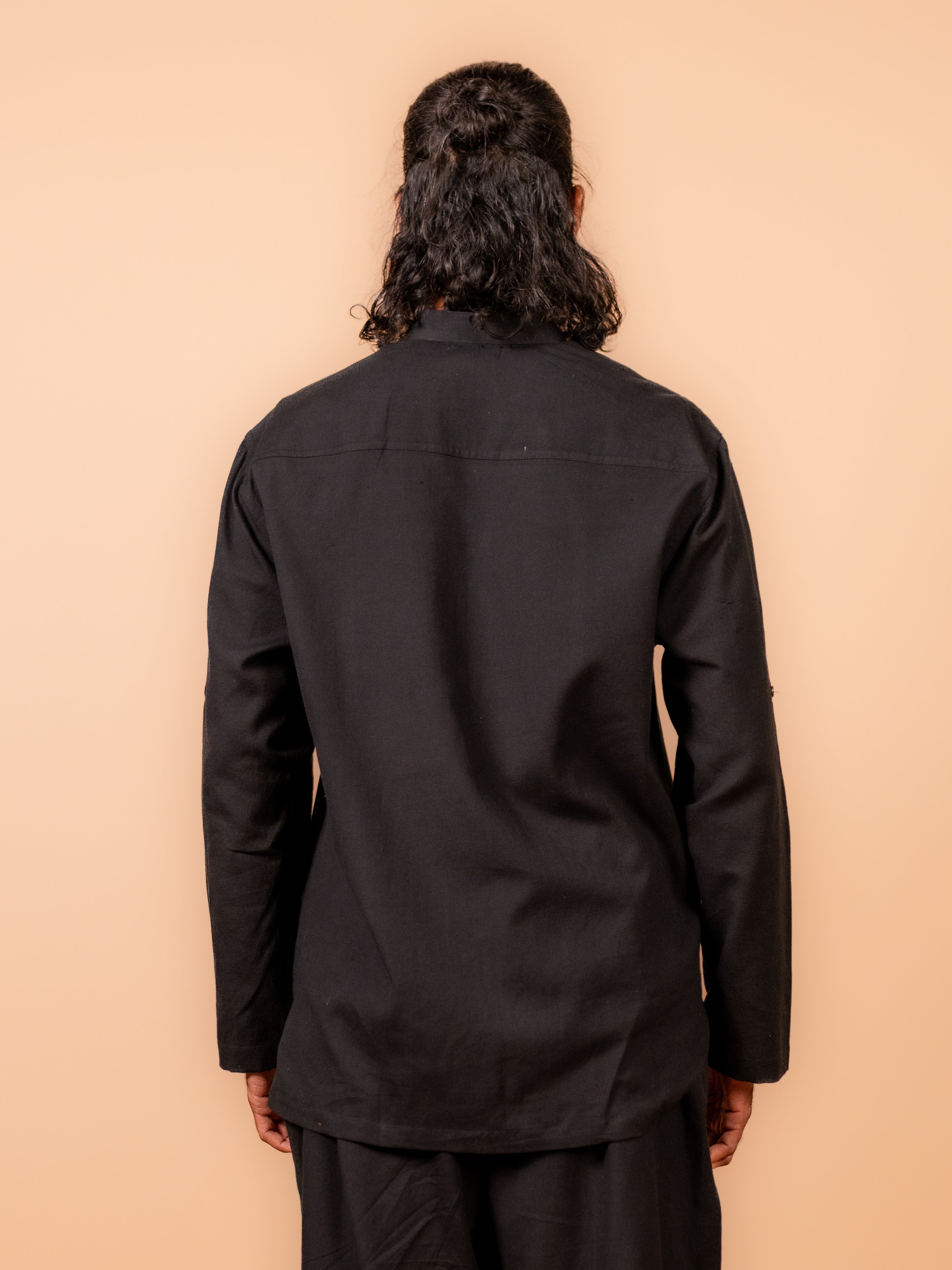 Cotton Yoga Set for Men- Black | Tejas