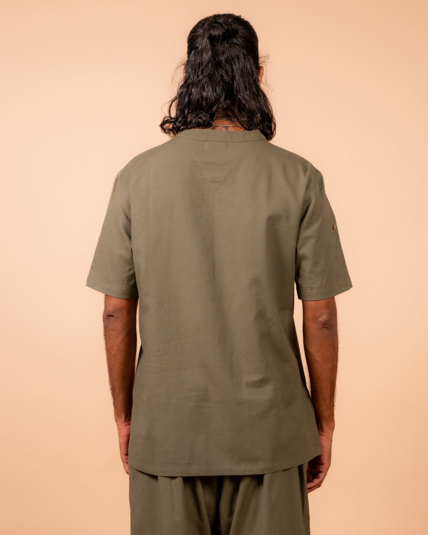 Cotton Yoga Set for Men- Olive Green | Veer