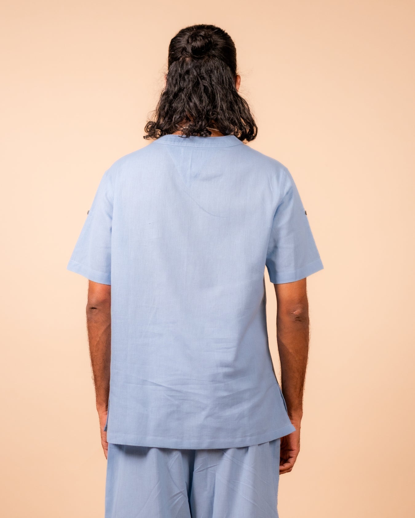 Cotton Yoga Set for Men- Powder Blue | Veer