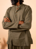 Cotton Yoga Set for Men- Olive Green | Tejas