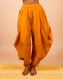 Unisex Cotton Dhoti Yoga Pants- Bright Yellow | Sutra
