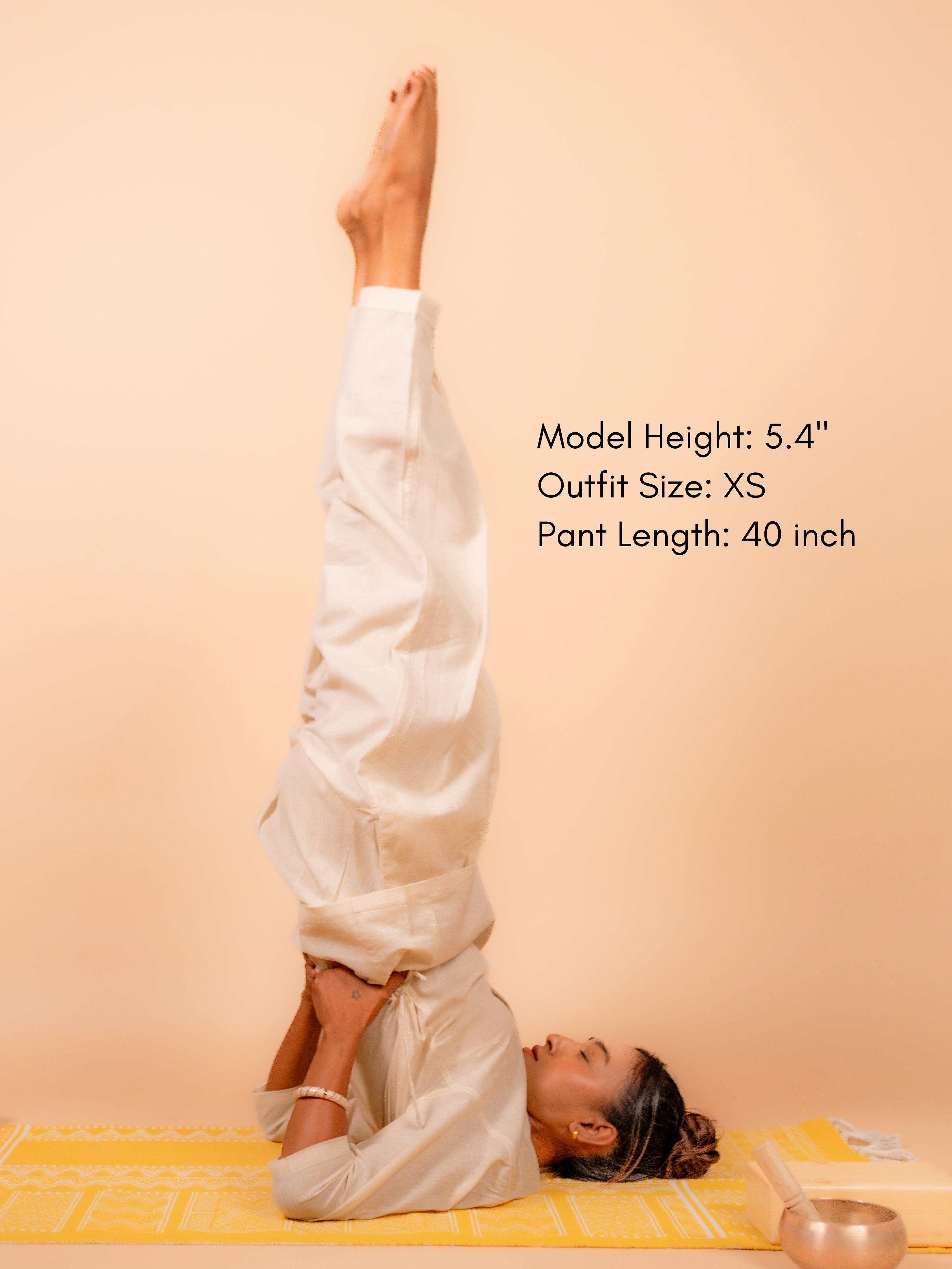 Cotton Yoga Baggy Pants for Women- Off White | Aarohi
