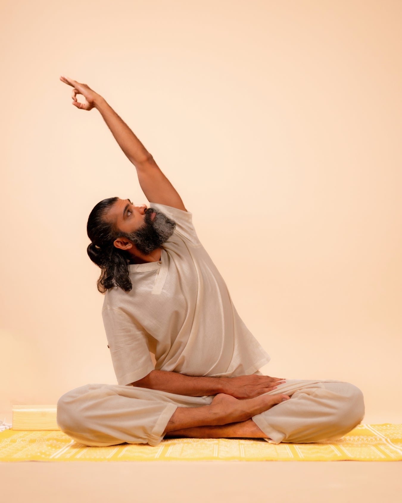Cotton Yoga Set for Men- Off White | Veer