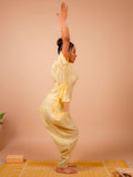 Cotton Yoga Salwar Pants for Women- Butter Yellow | Ira