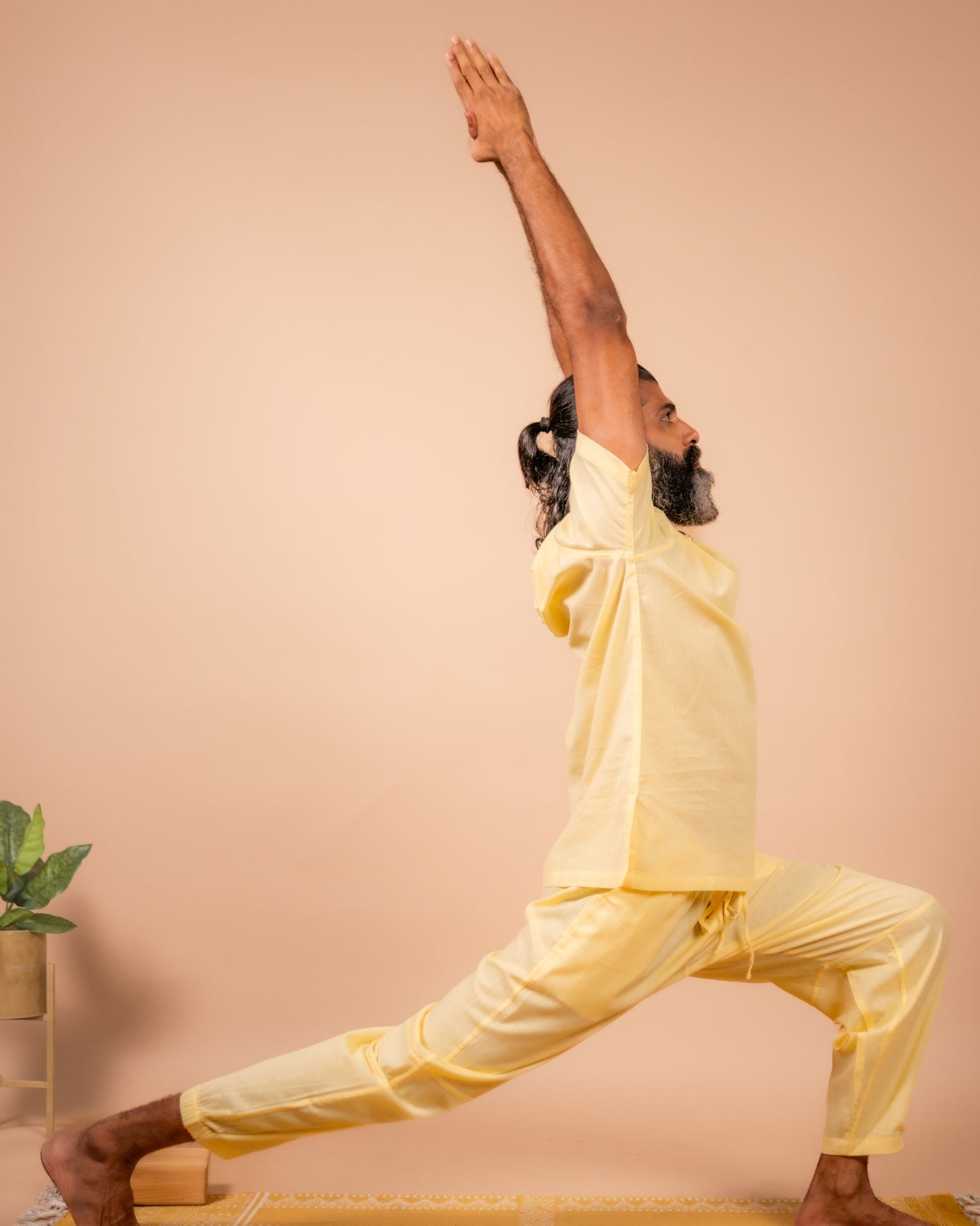 Cotton Yoga Balloon Pants for Men- Butter Yellow | Veer