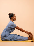 Cotton Yoga Co-ord Set for Women- Powder Blue | Ira