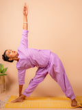 Cotton Yoga Baggy Pants for Women- Lavender | Aarohi