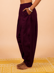 Cotton Yoga Baggy Pants for Women- Plum | Ira