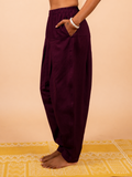 Cotton Yoga Co-ord Set for Women- Plum | Ira